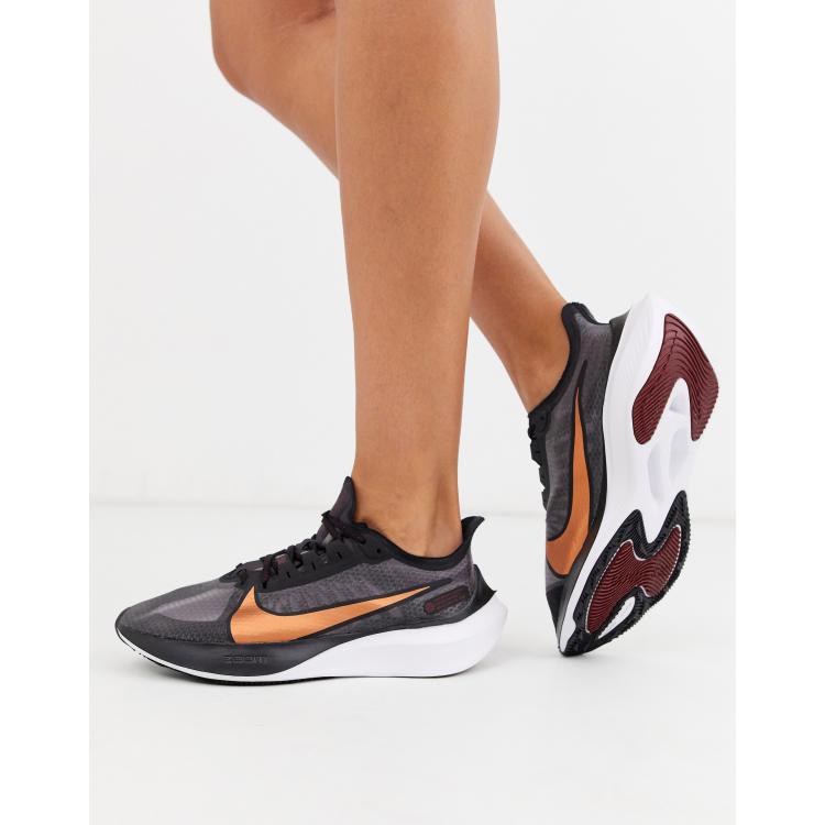 Nike running zoom on sale gravity trainers in black