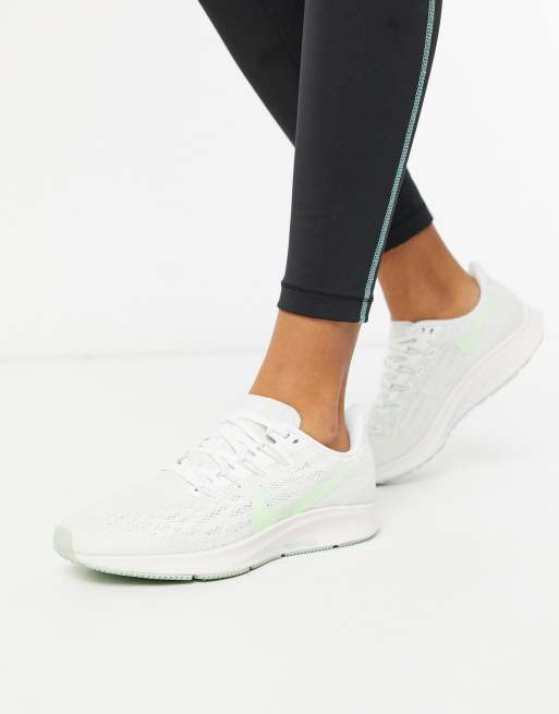 Nike air zoom pegasus 36 2025 womens running shoes green / white