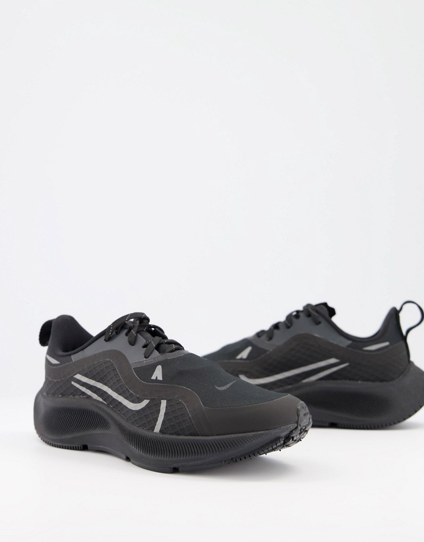 Nike Running – Air Zoom Pegasus 37 Shield – Svarta träningsskor