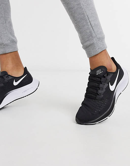 Nike Running Air Zoom Pegasus 37 trainers in black/white