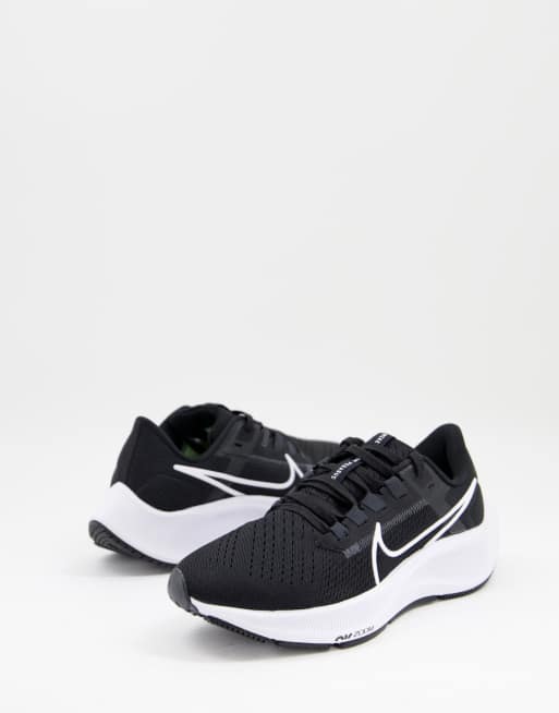 Nike Running Air Zoom Pegasus 38 sneakers in black ASOS