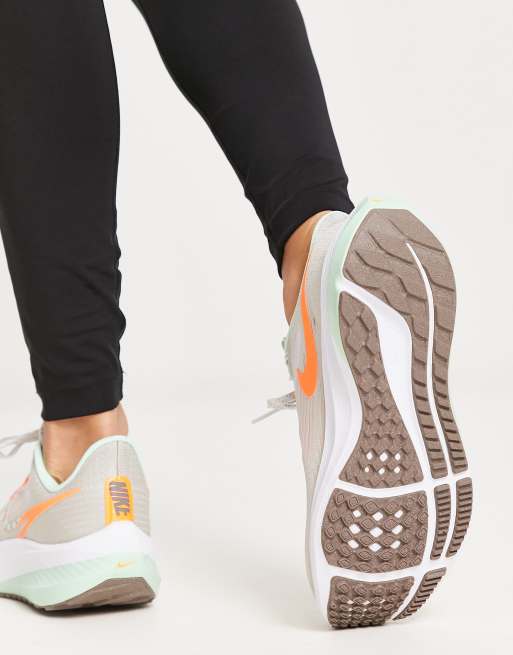 Nike running air zoom hot sale pegasus trainers in grey