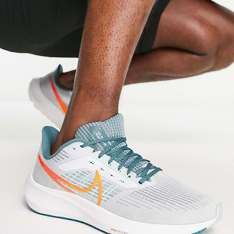 Nike Running Air Zoom Pegasus 39 trainers in grey and orange | ASOS nike pegasus 39