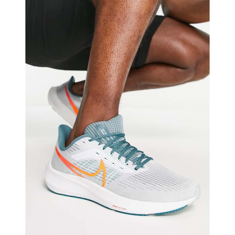 Nike Running Zoom 39 trainers in grey and orange ASOS