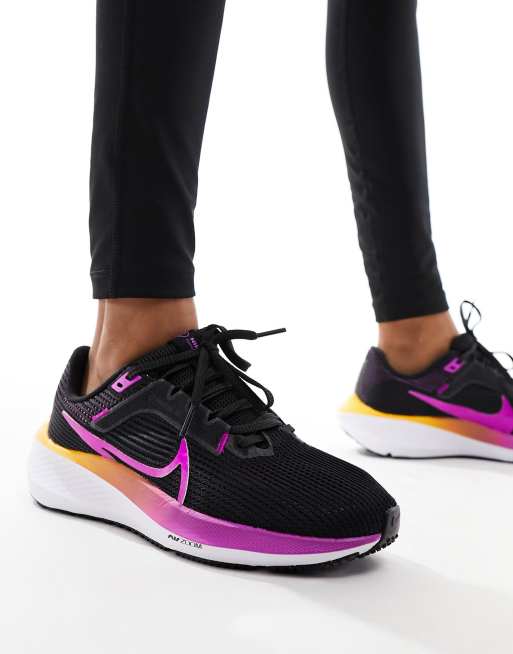 Purple and black womens best sale nike shoes