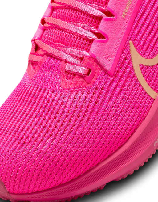 Nike Running Air Zoom Pegasus 40 sneakers in fierce pink