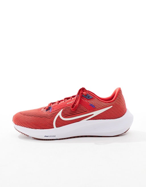 Nike Running Air Zoom Pegasus 40 sneakers in red and white ASOS