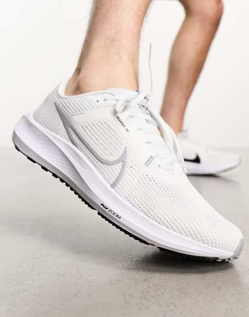 Nike Running Air Zoom Pegasus 40 sneakers in triple white | ASOS