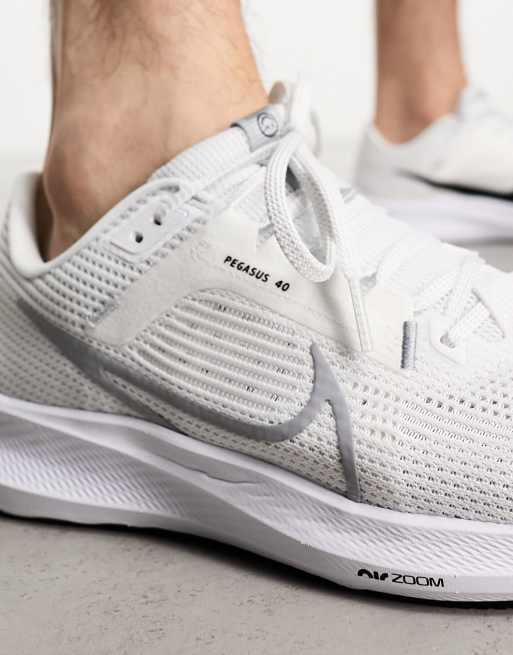 Nike Running Air Zoom Pegasus 40 sneakers in triple white