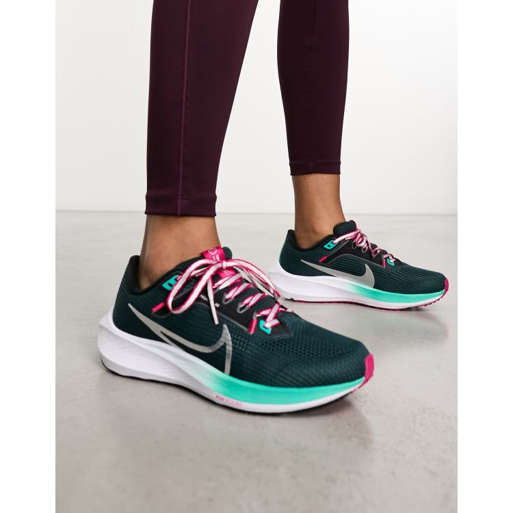 Nike Running Air Zoom Pegasus 40 trainers in black multi ASOS