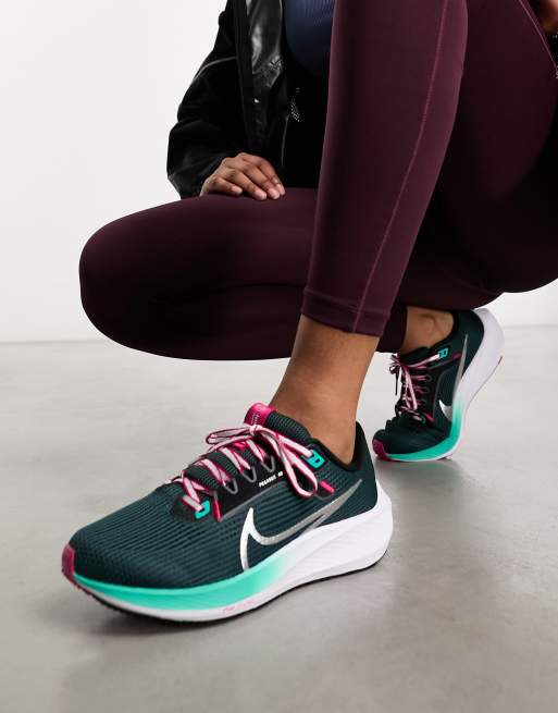 Nike Running Air Zoom Pegasus 40 trainers in black multi ASOS