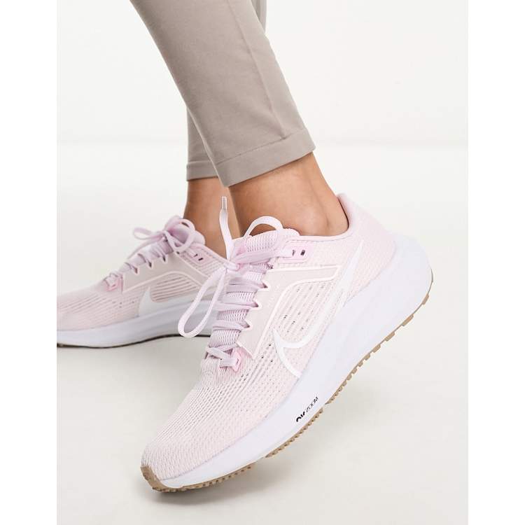 Nike Running Air Zoom Pegasus 40 trainers in pale pink ASOS