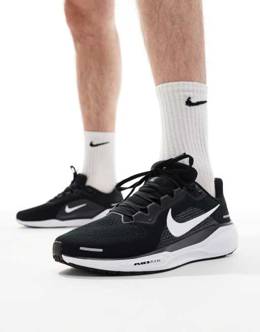 Nike Running Air Zoom Pegasus 41 sneakers in black and white, 4 of 5