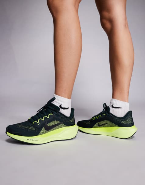 Nike Running Air Zoom Pegasus 41 sneakers in dark green and yellow - view 1