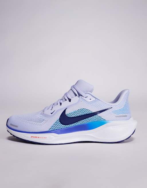 Nike Running Air Zoom Pegasus 41 sneakers in gray and blue, 2 of 5