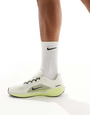 Nike Running Air Zoom Pegasus 41 sneakers in off white and green