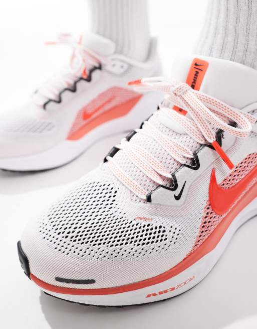 Nike Running Air Zoom Pegasus 41 sneakers in white and pink