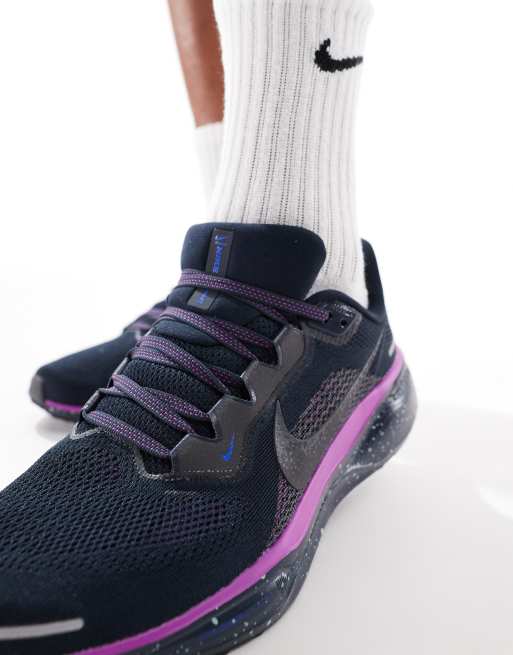 Nike Running Air Zoom Pegasus 41 trainers in black and purple ASOS