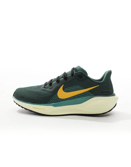 Nike Running Air Zoom Pegasus 41 trainers in green and yellow ASOS