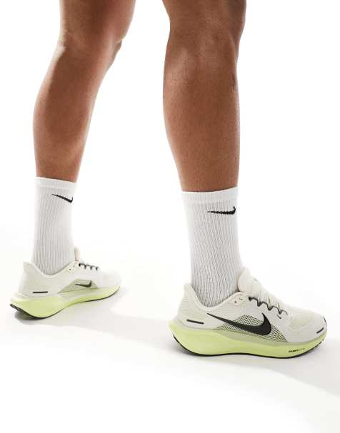 Nike Running Air Zoom Pegasus 41 trainers in off white and green - view 1