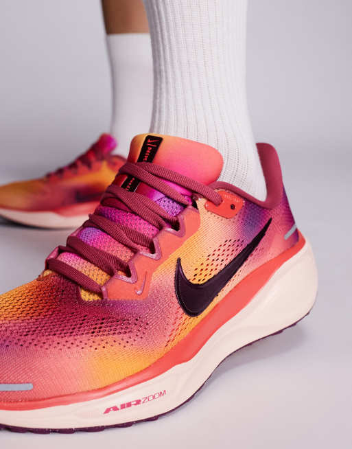 Nike Running Air Zoom Pegasus 41 trainers in pink and orange, 4 of 5