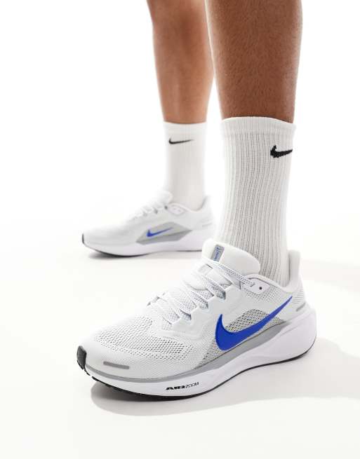 Nike Running Air Zoom Pegasus 41 trainers in white and blue ASOS