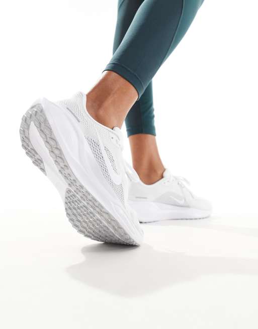 Nike Running Air Zoom Pegasus 41 trainers in white and platinum