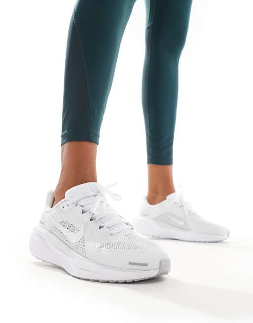 Nike Running Air Zoom Pegasus 41 trainers in white and platinum, 5 of 5