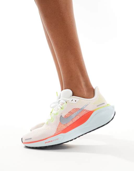Nike Running Air Zoom Pegasus 41 trainers in white and red