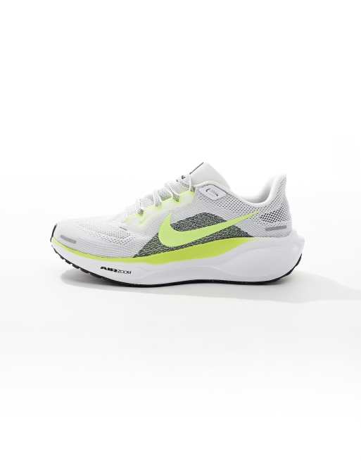 Nike Running Air Zoom Pegasus 41 trainers in white and yellow ASOS