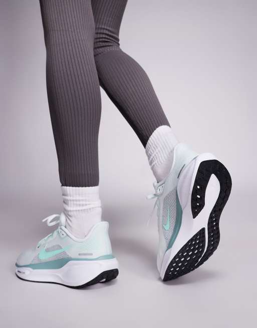 Nike Running – Air Zoom Pegasus 41 – Vita och gröna träningsskor, 4 av 5