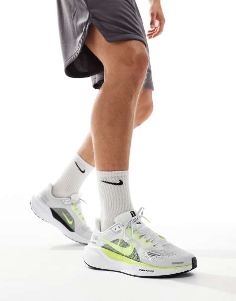 Nike Running – Air Zoom Pegasus 41 – Vita och gula träningsskor - view 1