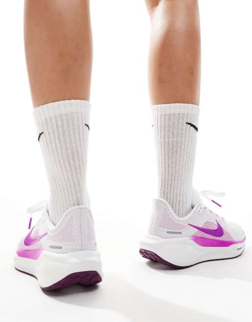 Nike Running – Air Zoom Pegasus 41 – Vita och lila löparskor, 3 av 5