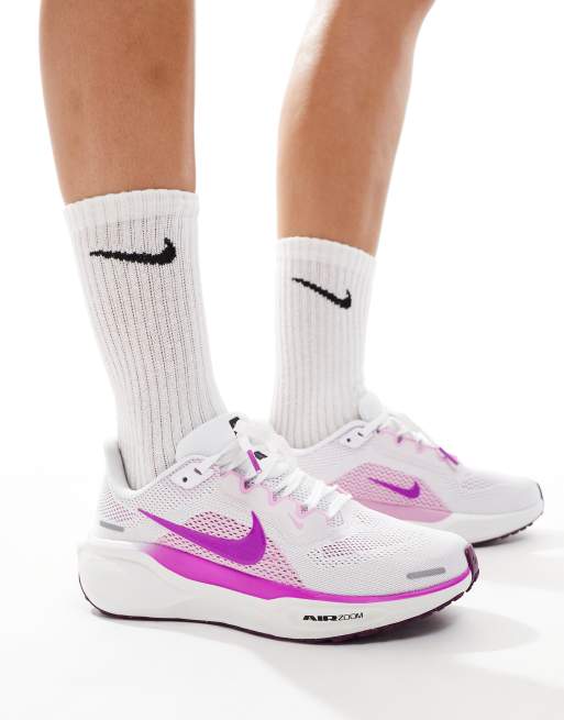 Nike Running – Air Zoom Pegasus 41 – Vita och lila löparskor, 5 av 5