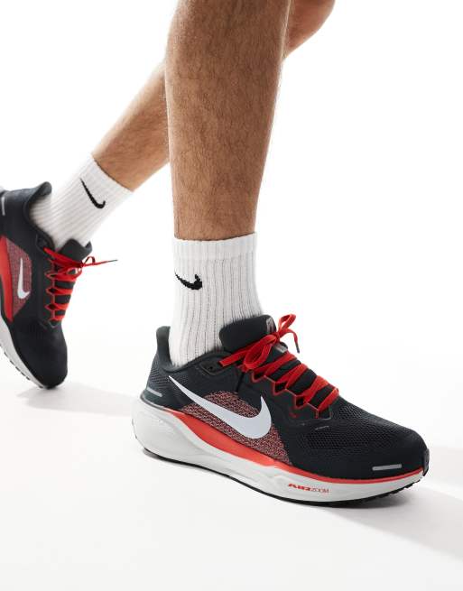 Nike Running – Air Zoom Pegasus 41 – Weite Sneaker in Grau und Rot, 5 von 5