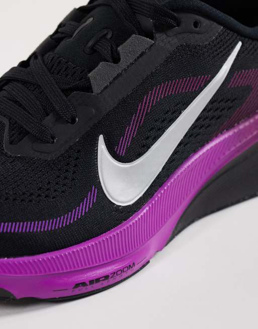 Nike Running Air Zoom Pegasus 42 baskets noires et violettes, 3 de 5