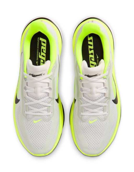 Nike Running Air Zoom Pegasus 42 sneakers in green and white, 2 of 4