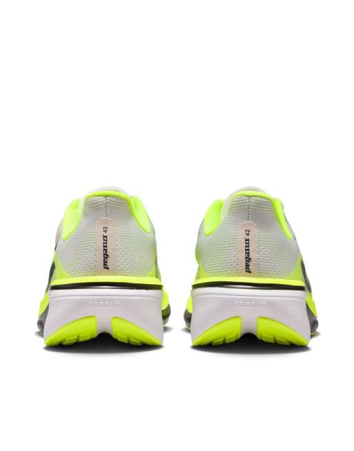 Nike Running Air Zoom Pegasus 42 sneakers in green and white, 3 of 4
