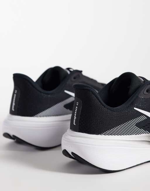 Nike Running Air Zoom Pegasus 42 trainers in black and white, 2 of 5