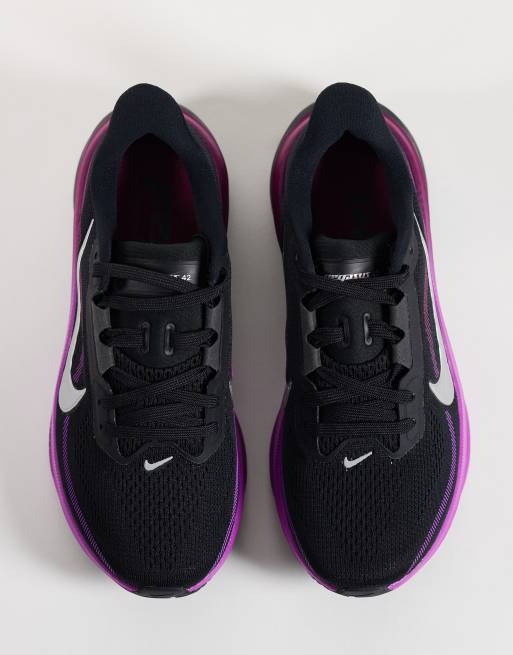 Nike Running Air Zoom Pegasus 42 trainers in black & purple, 4 of 5