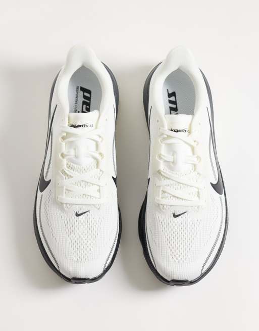 Nike Running Air Zoom Pegasus 42 trainers in off white & black, 3 of 5