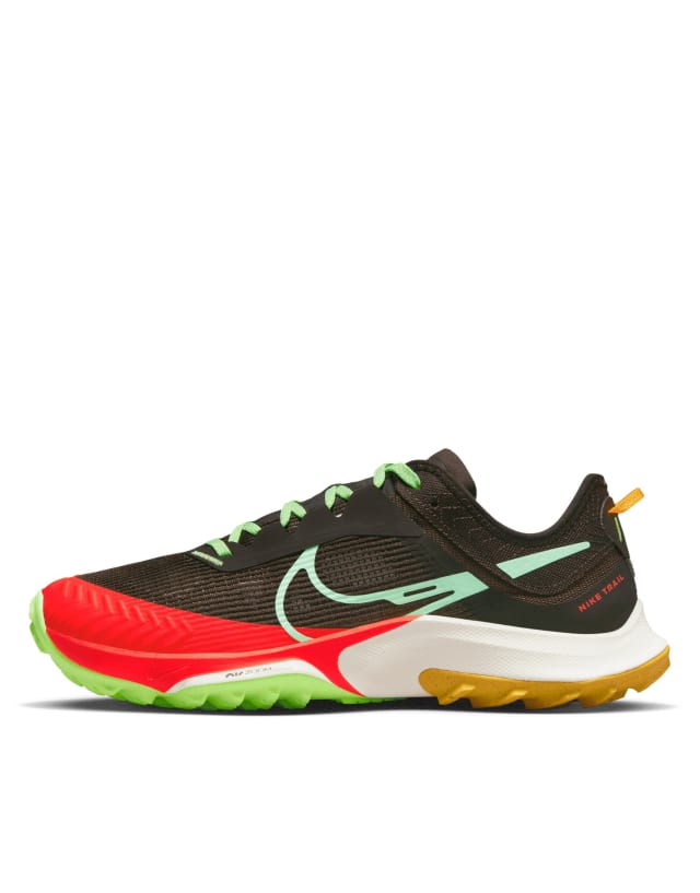 Nike Running Air Zoom Terra Kiger 8 sneakers in black and red