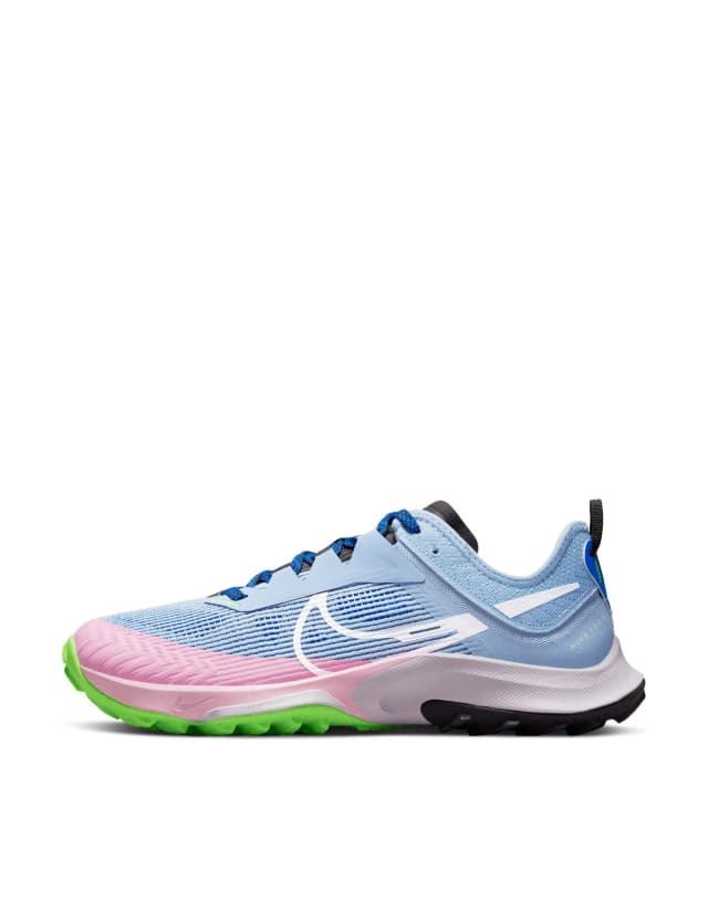 Nike Running Air Zoom Terra Kiger 8 sneakers in light marine and white