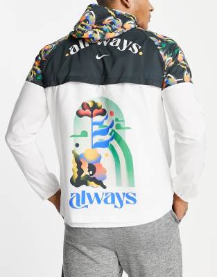 Nike Running Artist in Residence Windrunner jacket in white - ASOS Price Checker
