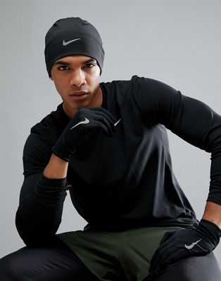 Nike Running Beanie \u0026 Glove Set In 