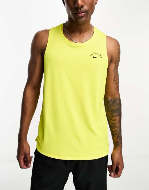 Yellow nike cheap tank top