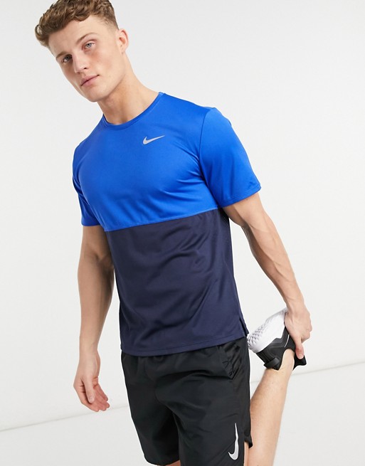 Nike Running Breathe Run t-shirt in blue