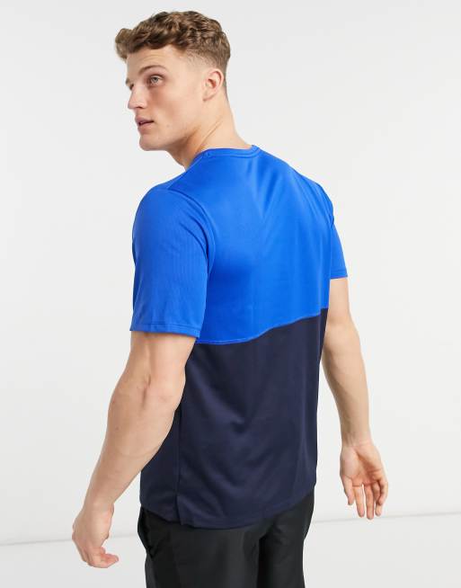 Nike Running Breathe Run t shirt in blue ASOS