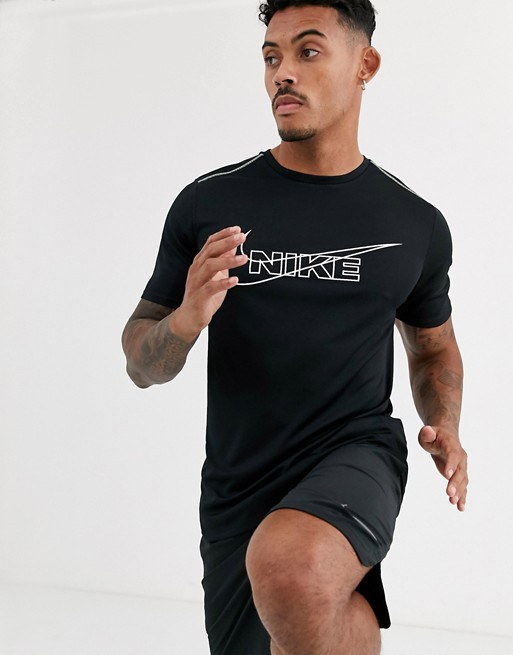 Nike Running Breathe t-shirt in black