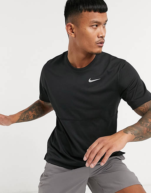 Nike Running Breathe t-shirt in black | ASOS